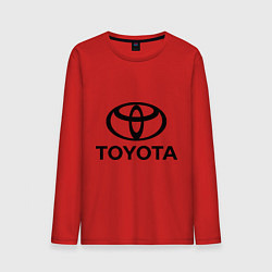 Лонгслив хлопковый мужской Toyota Logo, цвет: красный