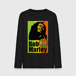 Лонгслив хлопковый мужской Bob Marley: Jamaica, цвет: черный