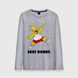 Лонгслив хлопковый мужской Just Donut, цвет: меланж