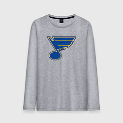 Лонгслив хлопковый мужской St Louis Blues, цвет: меланж