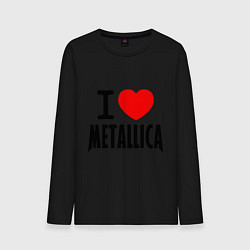 Лонгслив хлопковый мужской I love Metallica, цвет: черный