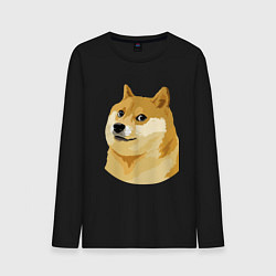 Лонгслив хлопковый мужской Doge, цвет: черный