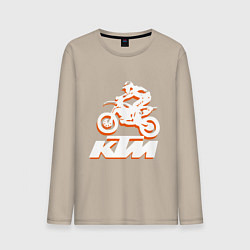 Мужской лонгслив KTM белый