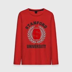 Лонгслив хлопковый мужской Stanford University, цвет: красный
