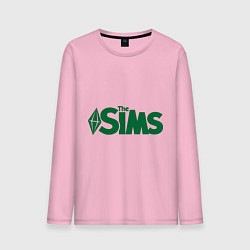 Лонгслив хлопковый мужской Sims цвета светло-розовый — фото 1