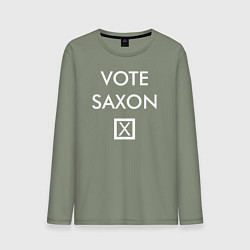 Лонгслив хлопковый мужской Vote Saxon, цвет: авокадо