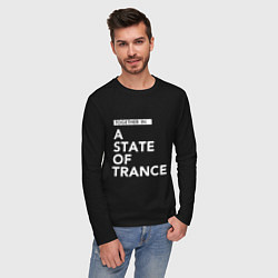 Лонгслив хлопковый мужской Together in A State of Trance, цвет: черный — фото 2