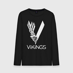 Лонгслив хлопковый мужской Vikings цвета черный — фото 1