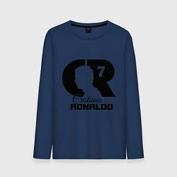 Лонгслив хлопковый мужской CR Ronaldo 07, цвет: тёмно-синий