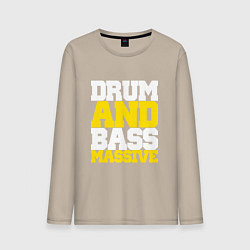 Мужской лонгслив DRUM AND BASS MASSIVE