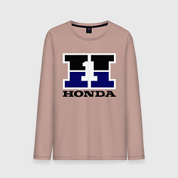 Лонгслив хлопковый мужской Honda, цвет: пыльно-розовый
