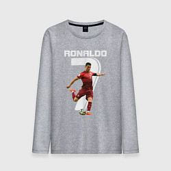 Лонгслив хлопковый мужской Ronaldo 07, цвет: меланж