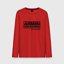 Лонгслив хлопковый мужской Armin van Buuren, цвет: красный