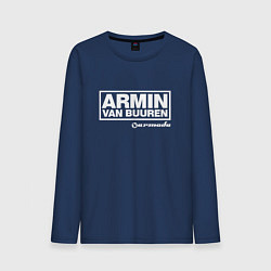 Лонгслив хлопковый мужской Armin van Buuren, цвет: тёмно-синий