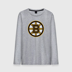 Лонгслив хлопковый мужской Boston Bruins, цвет: меланж