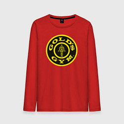 Лонгслив хлопковый мужской Gold's Gym, цвет: красный