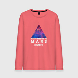 Лонгслив хлопковый мужской 30 STM: cosmos, цвет: коралловый