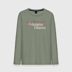 Лонгслив хлопковый мужской The Vampire Diaries, цвет: авокадо