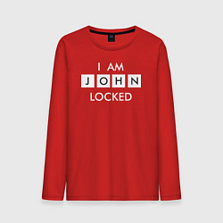 Лонгслив хлопковый мужской I am John locked, цвет: красный
