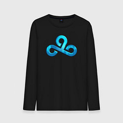 Лонгслив хлопковый мужской Cloud9 Foil Металлический эффект, цвет: черный