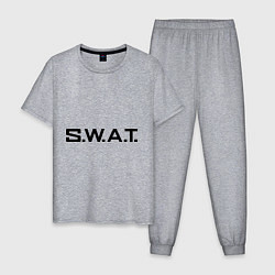 Пижама хлопковая мужская S.W.A.T, цвет: меланж