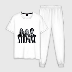 Пижама хлопковая мужская Nirvana Group, цвет: белый