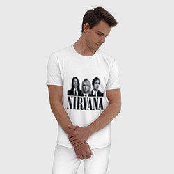 Пижама хлопковая мужская Nirvana Group, цвет: белый — фото 2