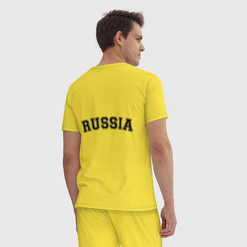 Мужская пижама Russia Boxing Team / Желтый – фото 4