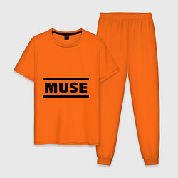 Пижама хлопковая мужская Muse, цвет: оранжевый