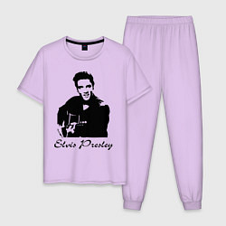 Пижама хлопковая мужская Elvis Presley, цвет: лаванда