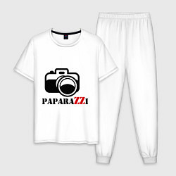 Пижама хлопковая мужская Paparazzi, цвет: белый
