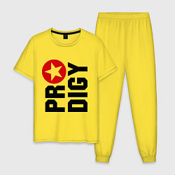 Пижама хлопковая мужская Prodigy Star, цвет: желтый