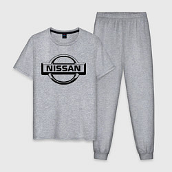 Пижама хлопковая мужская Nissan club, цвет: меланж