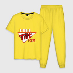 Пижама хлопковая мужская Full Tilt Poker, цвет: желтый