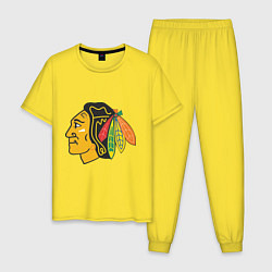 Пижама хлопковая мужская Chicago Blackhawks: Kane, цвет: желтый