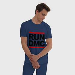 Пижама хлопковая мужская Run DMC, цвет: тёмно-синий — фото 2