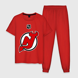 Пижама хлопковая мужская New Jersey Devils: Kovalchuk 17, цвет: красный
