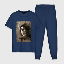 Пижама хлопковая мужская Ville Valo: Pandemonium, цвет: тёмно-синий