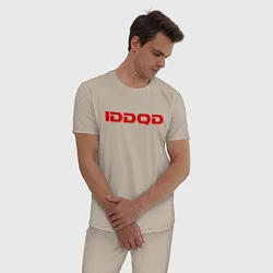 Пижама хлопковая мужская IDDQD Doom, цвет: миндальный — фото 2