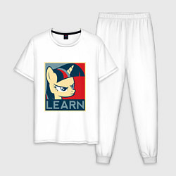 Пижама хлопковая мужская Learn Твайлайт Спаркл, цвет: белый
