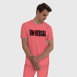 Пижама хлопковая мужская Universal bodybilding, цвет: коралловый — фото 2