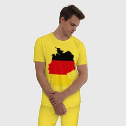 Пижама хлопковая мужская Германия (Germany), цвет: желтый — фото 2