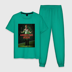 Пижама хлопковая мужская American Gods: Mad Sweeney, цвет: зеленый