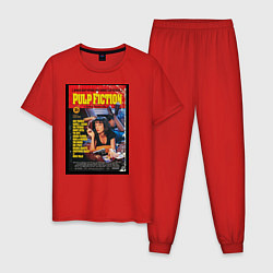 Пижама хлопковая мужская Pulp Fiction Cover, цвет: красный