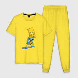 Пижама хлопковая мужская Bad Bart, цвет: желтый