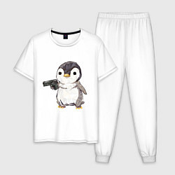 Мужская пижама Пингвин с пистолетом