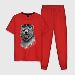 Мужская пижама Медведь в очках