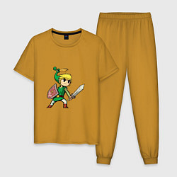 Пижама хлопковая мужская Линк, цвет: горчичный