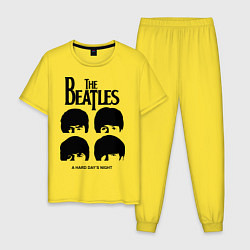 Пижама хлопковая мужская A Hard Days Night, цвет: желтый