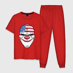 Пижама хлопковая мужская American Mask, цвет: красный